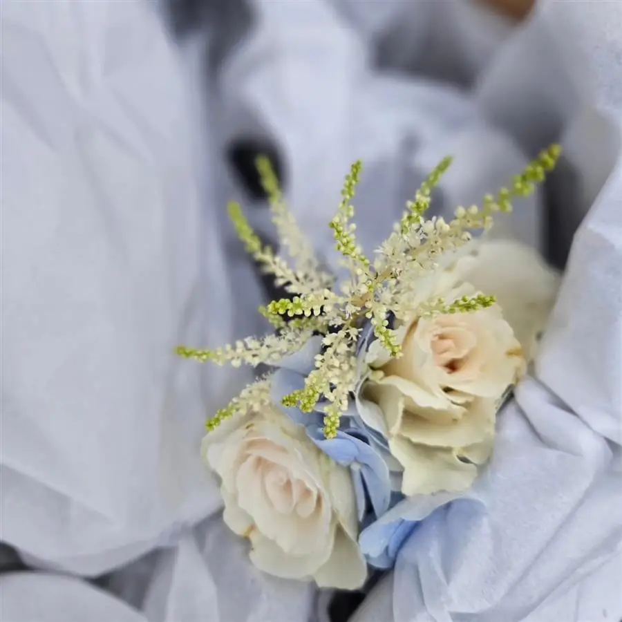White rose buttonhole
